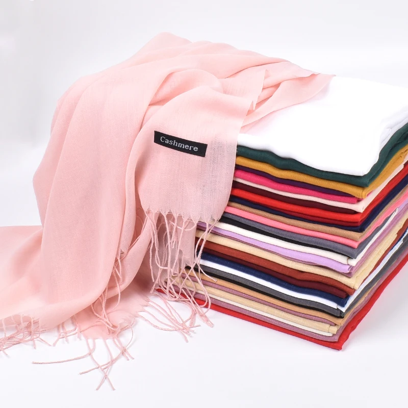 New autumn and winter solid color scarf for both men and women, 100g single color headscarf shawl